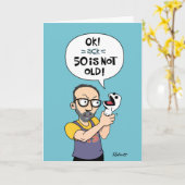 Funny 50th Birthday Kaart (Gele Bloem)