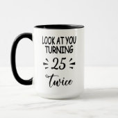 Funny 50th Birthday Mug – Custom Name & Birth Year Mok (Links)