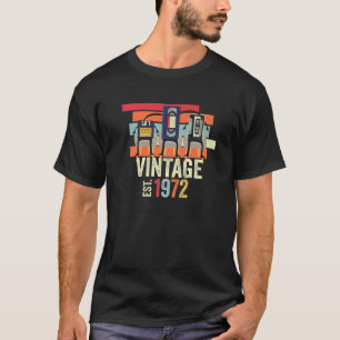 Funny 50th Birthday Music Tech 1972 Birthd T-shirt