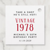 Funny  50th Birthday Party Bedankjes Labels (Achterkant)