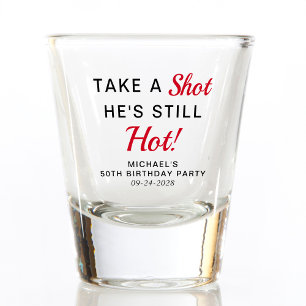 Funny 50th Birthday Party Favor Shot Glas