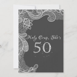 Funny, 50th Birthday Party Invitation Kaart