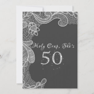 Funny, 50th Birthday Party Invitation Kaart
