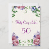 Funny, 50th Birthday Party Invitation Kaart (Voorkant)