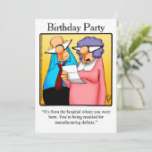 Funny 50th Birthday Party Invitations Kaart (Staand voorkant)