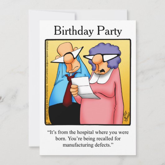 Funny 50th Birthday Party Invitations Kaart (Voorkant)