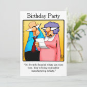 Funny 50th Birthday Party Invitations Kaart (Staand voorkant)
