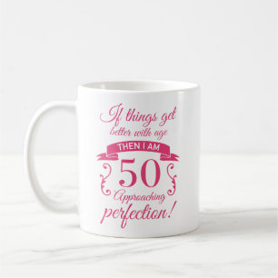 Funny 50th Birthday 'Perfection' Koffiemok