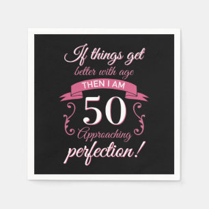Funny 50th Birthday 'Perfection' Servet