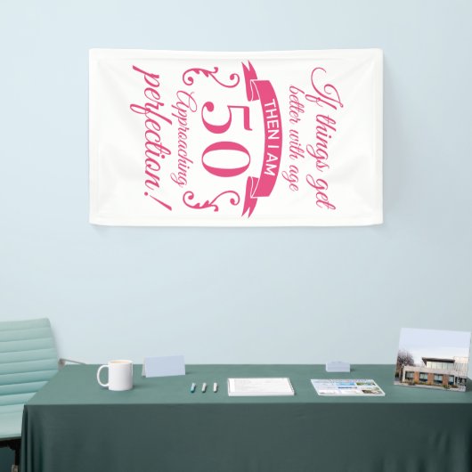 Funny 50th Birthday 'Perfection' Spandoek (Beurs)