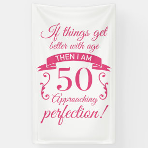 Funny 50th Birthday 'Perfection' Spandoek