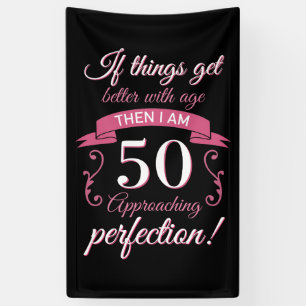Funny 50th Birthday 'Perfection' Spandoek