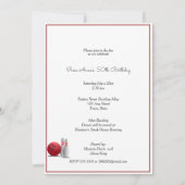 Funny 50th Birthday  Pin Up Girl Bowling Kaart (Achterkant)