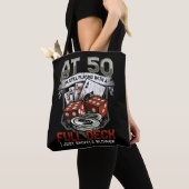 Funny 50th Birthday Poker Player Cards Gambling Tote Bag (Dichtbij)