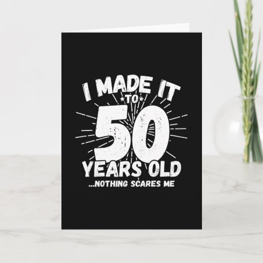 Funny 50th Birthday Quote Sarcastic 50 Year Old Kaart (Voorkant)