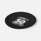 Funny 50th Birthday Quote Sarcastic 50 Year Old Papieren Bordje (Gekanteld)