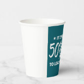 Funny 50th Birthday Retro Typography Papieren Bekers (Rechts)