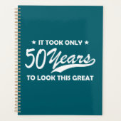 Funny 50th Birthday Retro Typography Planner (Voorkant)