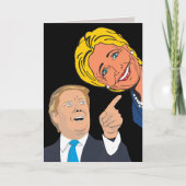 FUNNY 50TH BIRTHDAY TRUMP & HILLARY KAARTEN (Voorkant)