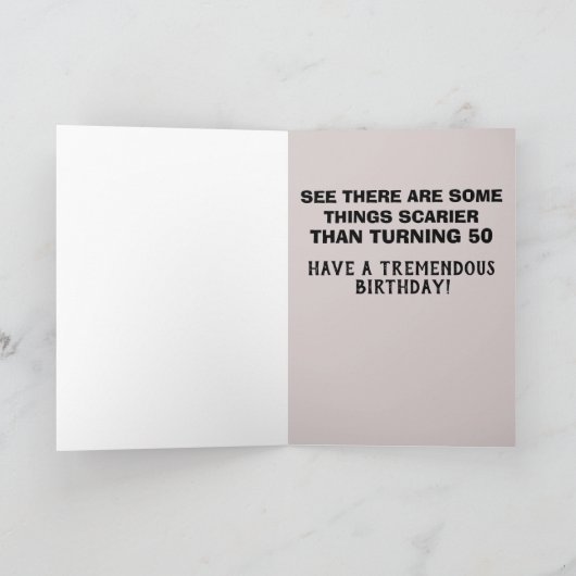 FUNNY 50TH BIRTHDAY TRUMP & HILLARY KAARTEN (Binnen)