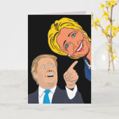 FUNNY 50TH BIRTHDAY TRUMP & HILLARY KAARTEN (Gele Bloem)