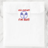 Funny 50th Birthday Vierkante Sticker (Tas)