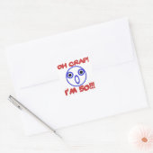 Funny 50th Birthday Vierkante Sticker (Envelop)