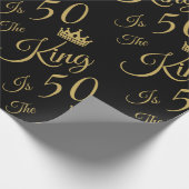 Funny 50th Birthday voor mannen Cadeaupapier (Hoek)