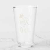 Funny 50th Birthday voor mannen Glas (Achterkant)