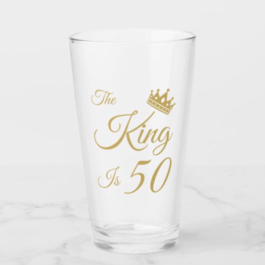 Funny 50th Birthday voor mannen Glas (Voorkant)