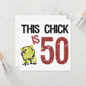 Funny 50th Birthday voor vrouwen Kaart (Voorkant / Achterkant in situ)