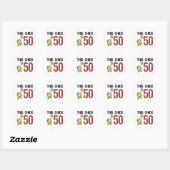 Funny 50th Birthday voor vrouwen Ronde Sticker (Vel)