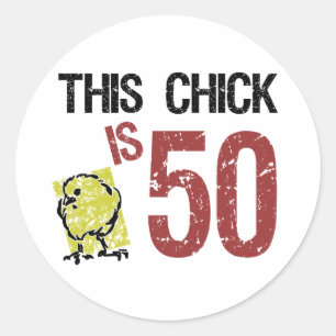 Funny 50th Birthday voor vrouwen Ronde Sticker