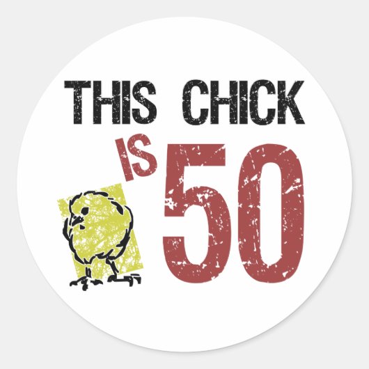 Funny 50th Birthday voor vrouwen Ronde Sticker (Voorkant)