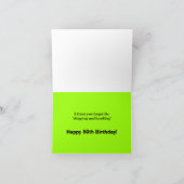 Funny 50th Birthday Wenskaart Kaart (Binnen)