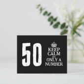 Funny 50th Birthday zorgt voor kalme briefkaart sj (Staand voorkant)