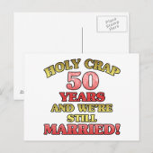 Funny 50th Jubileum Briefkaart (Voorkant / Achterkant)