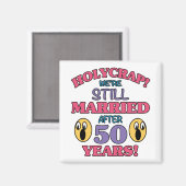 Funny 50th Jubileum Magneet (Voorkant / Achterkant)