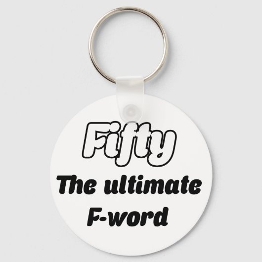 Funny 50th sleutelhanger (Voorkant)