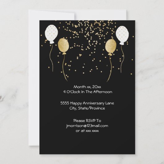 Funny 50th Wedding Anniversary with Couple's Names Kaart (Achterkant)