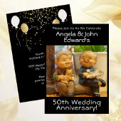 Funny 50th Wedding Anniversary with Couple's Names Kaart