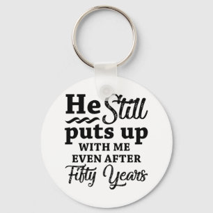 Funny 50th Wedding Jubileum Sleutelhanger