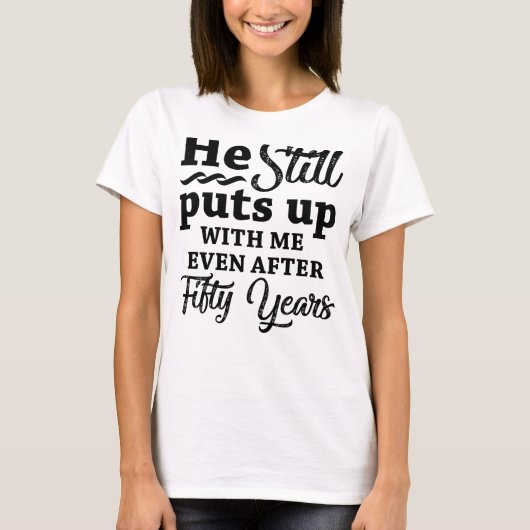 Funny 50th Wedding Jubileum T-shirt (Voorkant)