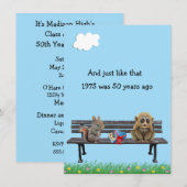 Funny 50th Year Reunion Invitation Kaart (Voorkant / Achterkant)