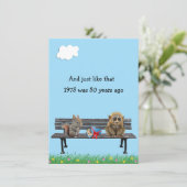 Funny 50th Year Reunion Invitation Kaart (Staand voorkant)