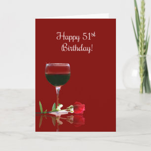 Funny 51st Wine Geachte Happy Birthday Kaart