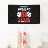 Funny 51ste Jubileum koppels gehuwd 51 jaar Spandoek (Insitu)