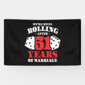 Funny 51ste Jubileum koppels gehuwd 51 jaar Spandoek (Horizontaal)