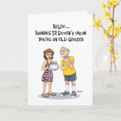 Funny 52e verjaardag kaart (Gele Bloem)