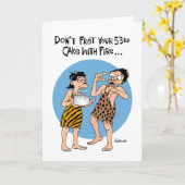 Funny 53rd Birthday Kaart (Gele Bloem)